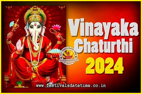 Vinayaka Chaturthi Vrat Dates 2024 .